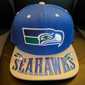 Mitchell & Ness Seattle Seahawks blue and gray SnapBack hat